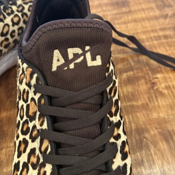 APL Techloom Pro Leopard-print Calf Hair Sneakers 11 - Picture 3 of 7